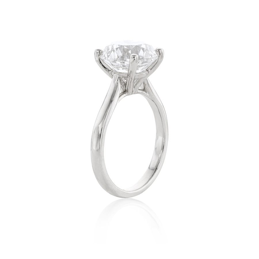 5.02 Carat Round Cut Diamond Solitaire Engagement Ring
