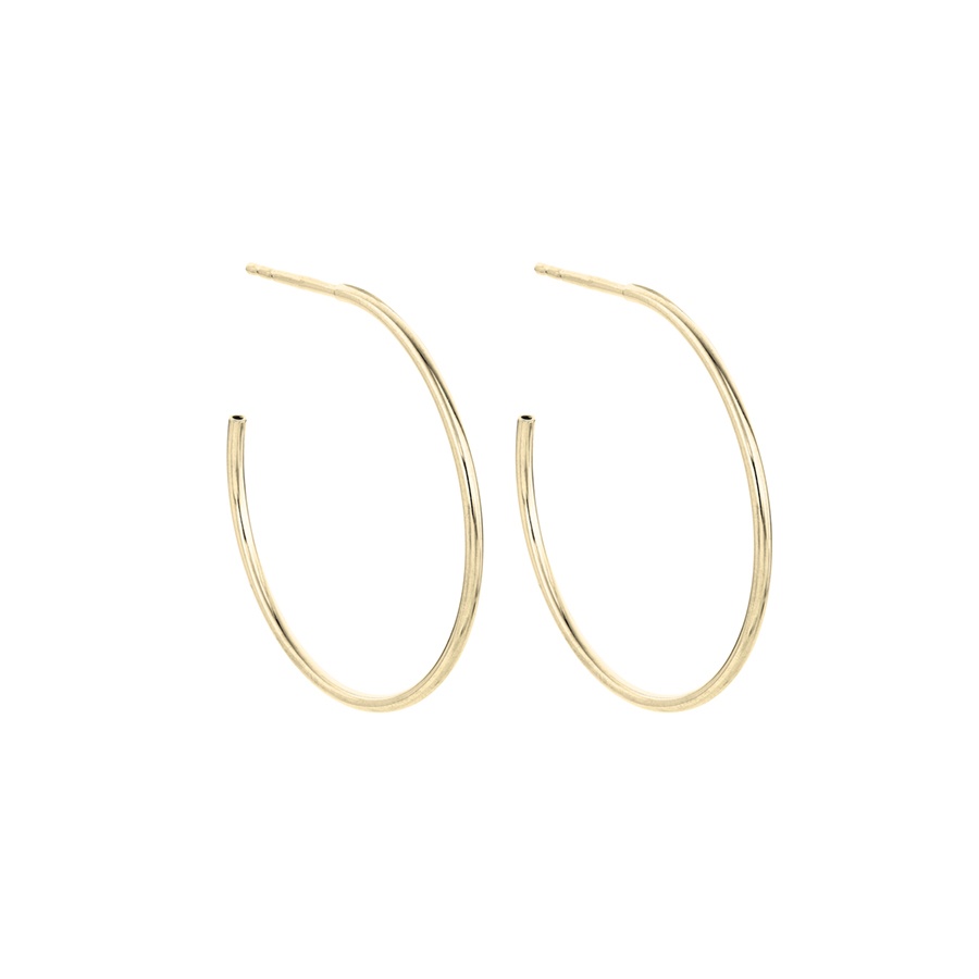17mm Ultra Thin Polished Gold Hoop Earrings 0