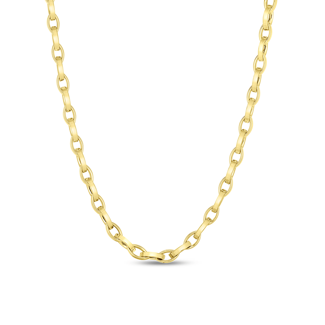 Roberto Coin Polished Almond Link Necklace
