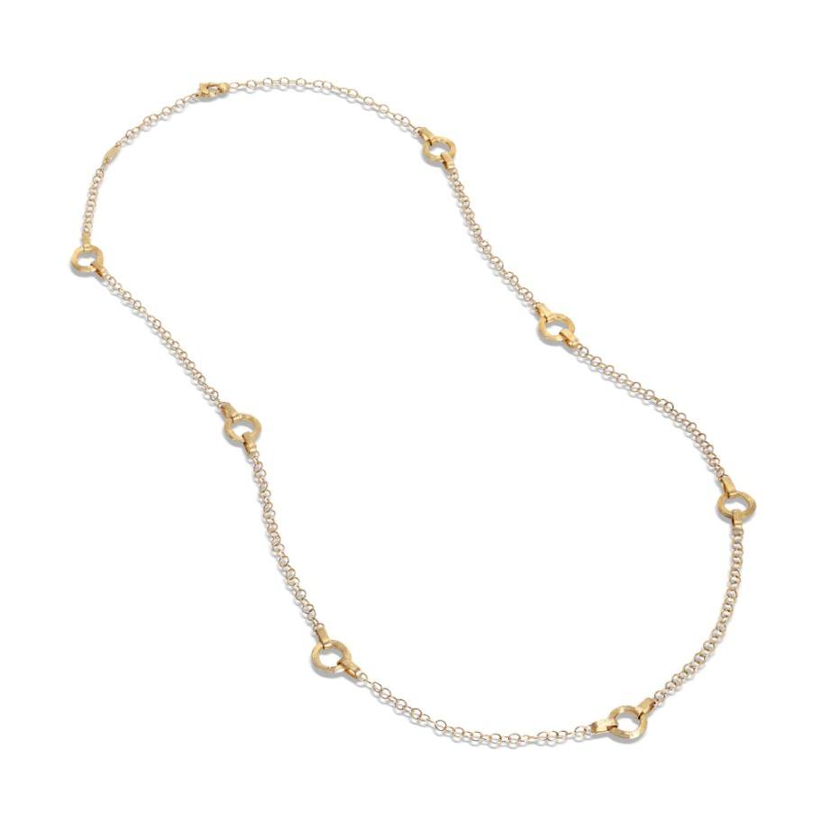 Marco Bicego Jaipur Collection 18K Yellow Gold Flat Link Long Chain Necklace 0