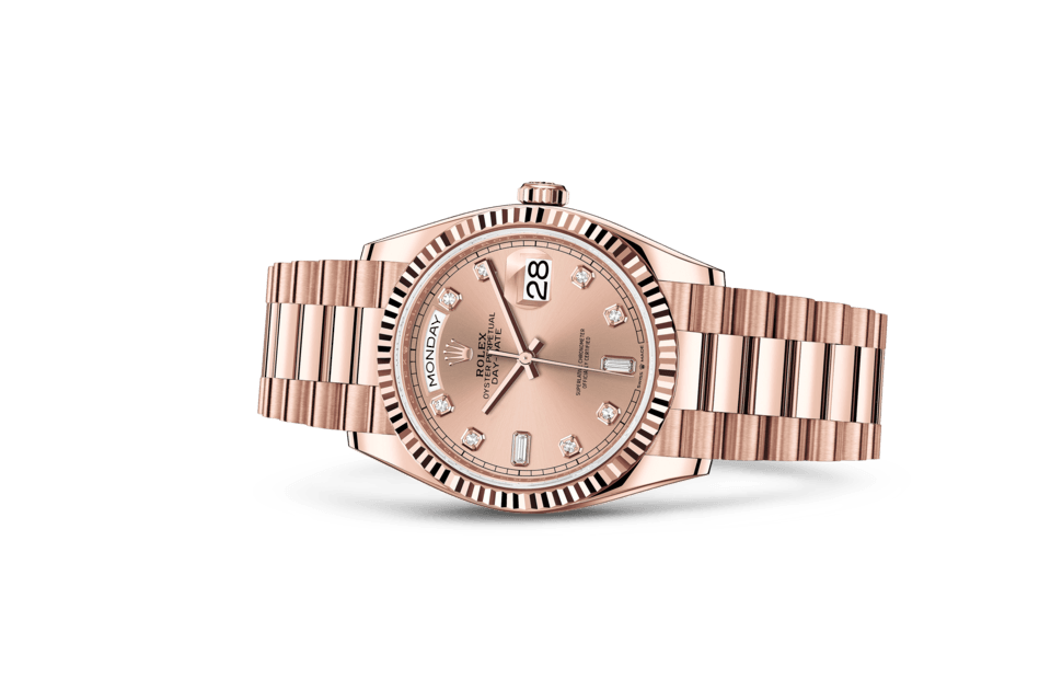 Rolex Day-Date, m128235-0009. Available at Lee Michaels Fine Jewelry