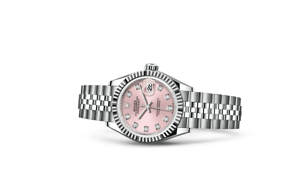 Rolex Lady-Datejust, m279174-0003. Available at Lee Michaels Fine Jewelry