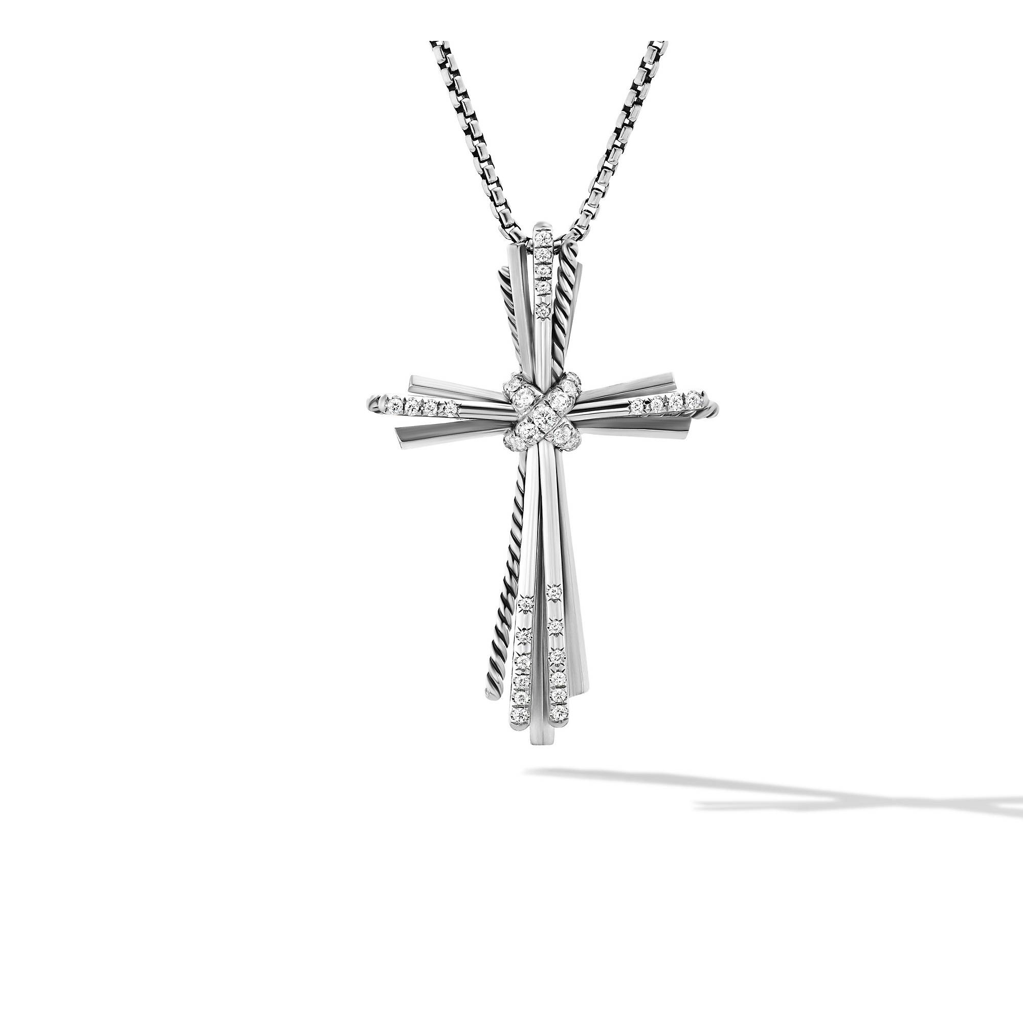 David YurmanAngelika Cross Necklace with Pave Diamonds 0