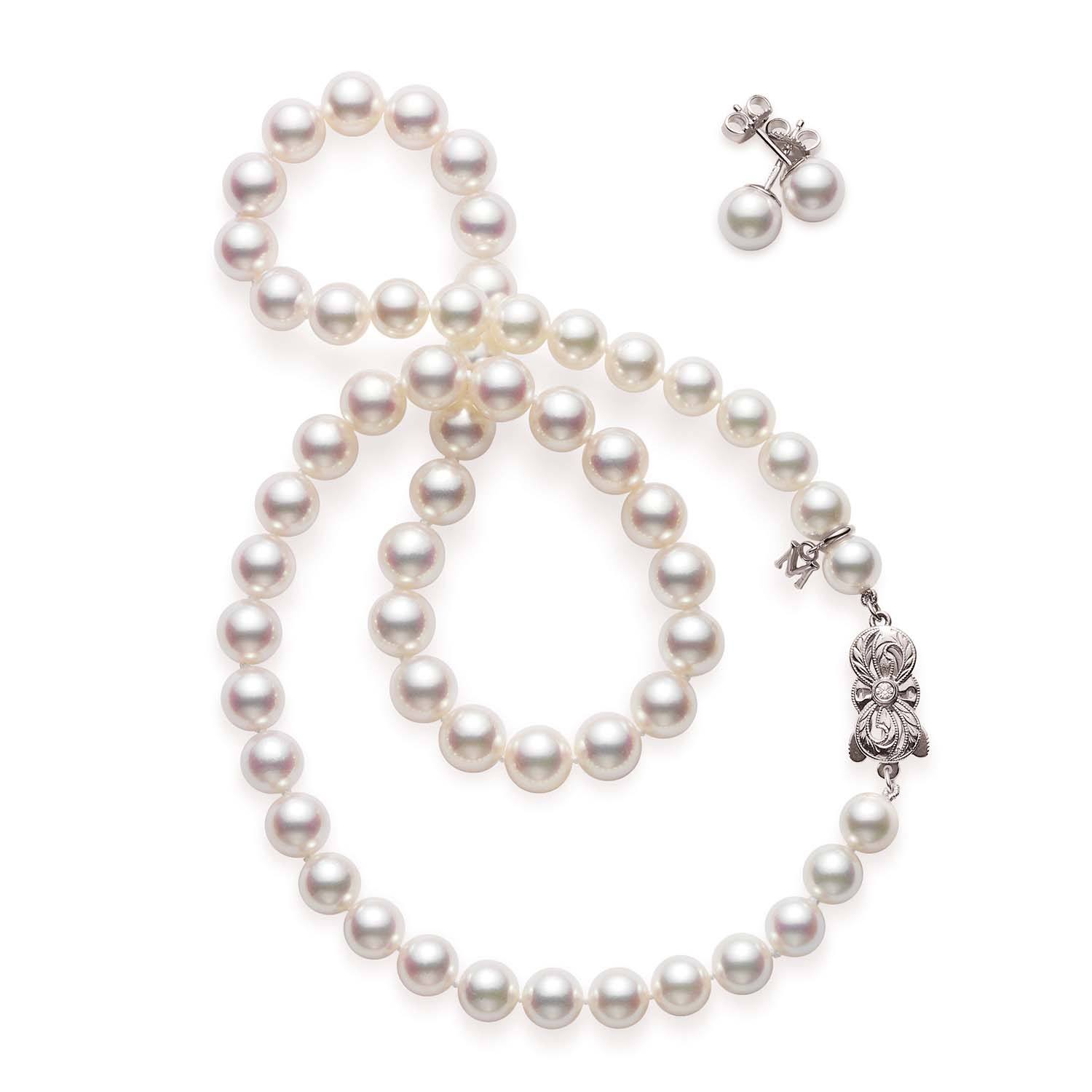 Mikimoto "A1" Akoya Cultured Pearl Two-Piece Gift Set 0