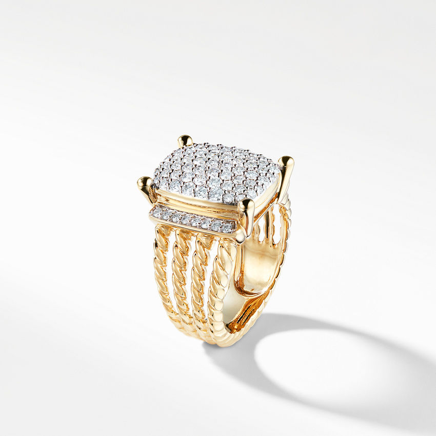David Yurman Wheaton Ring with Diamonds in Gold 2