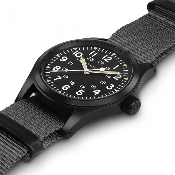 Hamilton Khaki Field Mechanical Watch with Black Dial 0