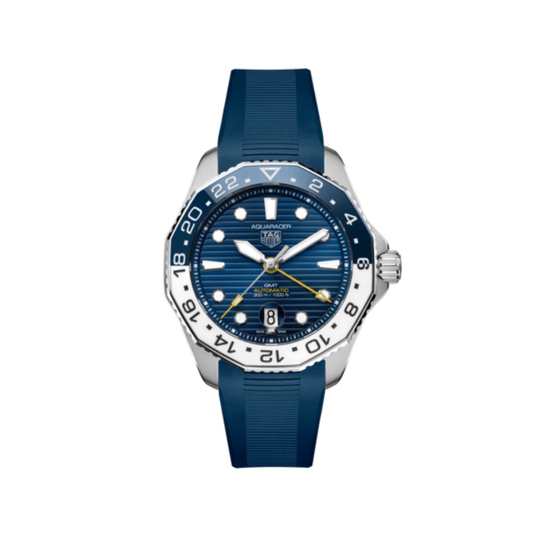 TAG Heuer Aquaracer Professional 300 GMT Calibre 7 Automatic with Blue and White Case 0