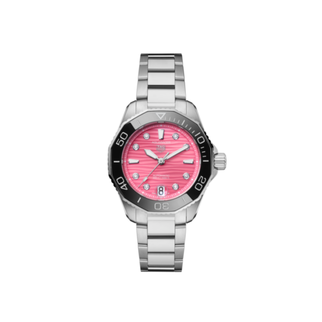 TAG Heuer Ladies Aquaracer Professional 300 Automatic Watch with Pink Dial 0