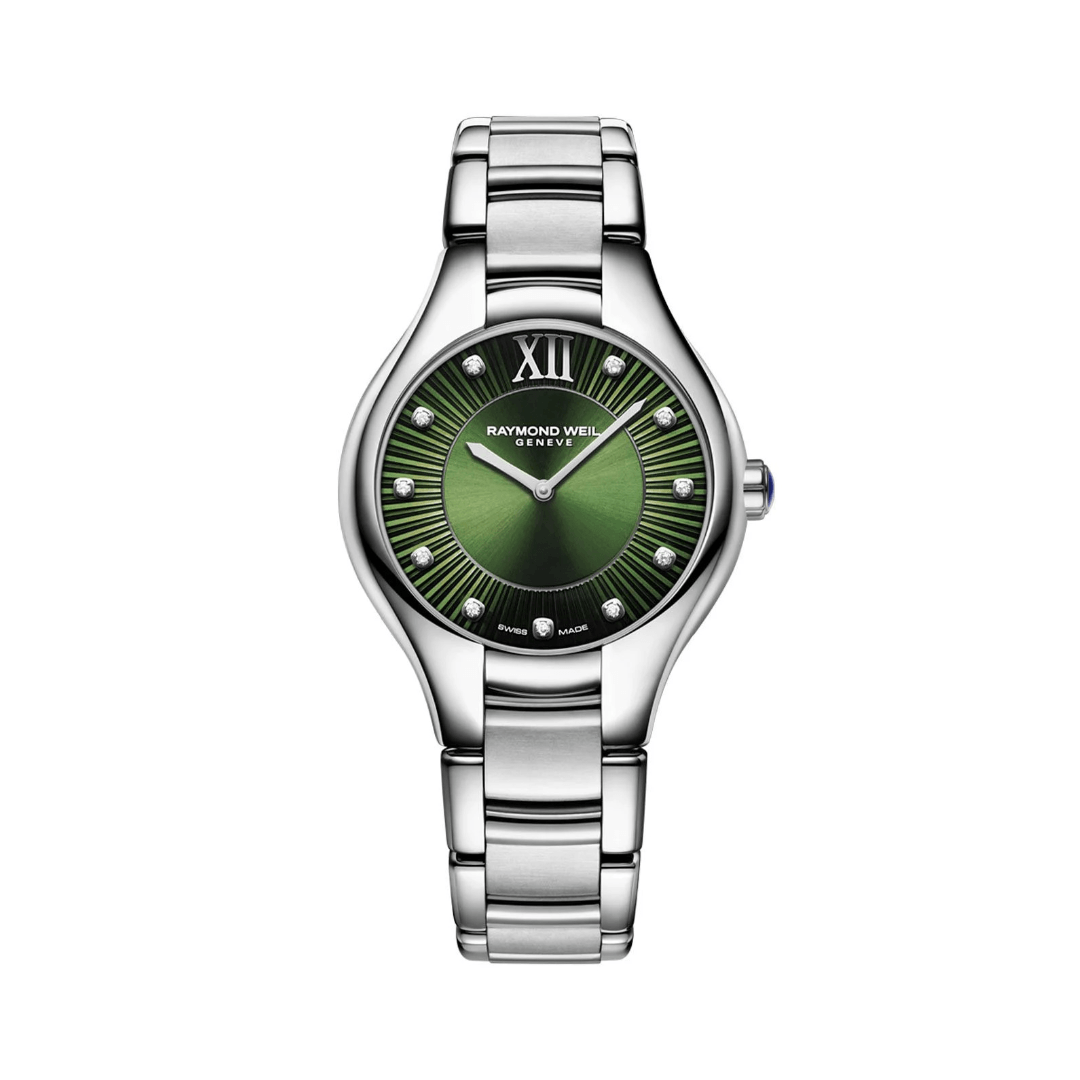 Raymond Weil Noemia Ladies Quartz Green Dial Diamonds Watch 0