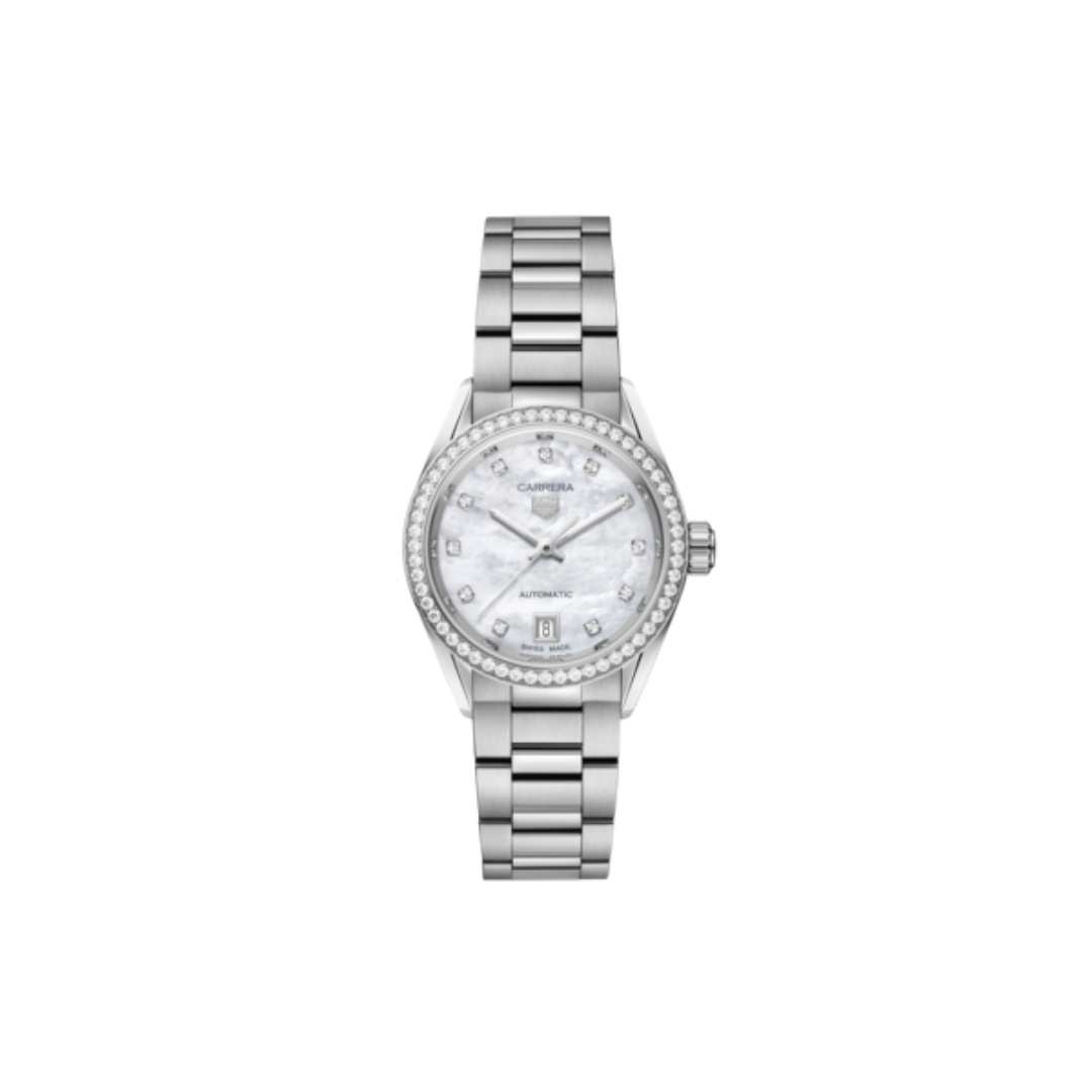 TAG Heuer Ladies Carrera Date Calibre 9 Automatic Watch with Diamond Case 0