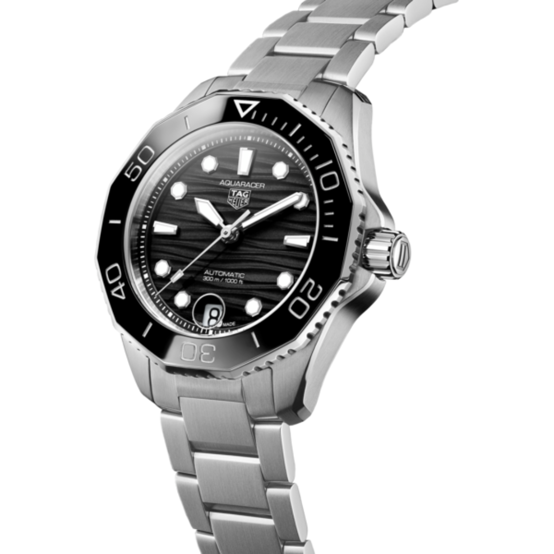 TAG Heuer Ladies Aquaracer Professional 300 Date Calibre 5 Automatic Watch in Black 1