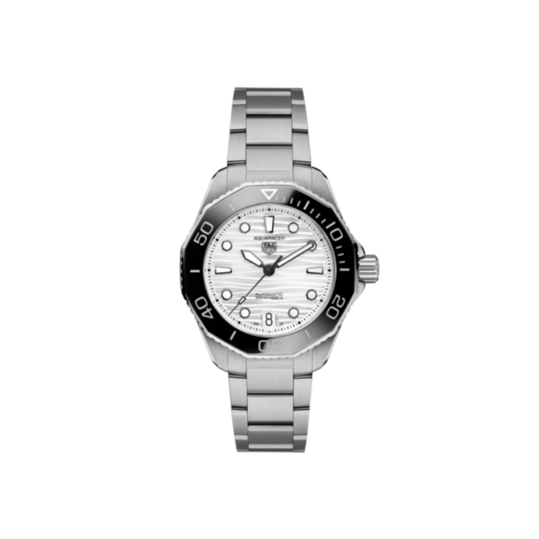 TAG Heuer Ladies Aquaracer Professional 300 Date Calibre 5 Automatic Watch with Gray Dial 0