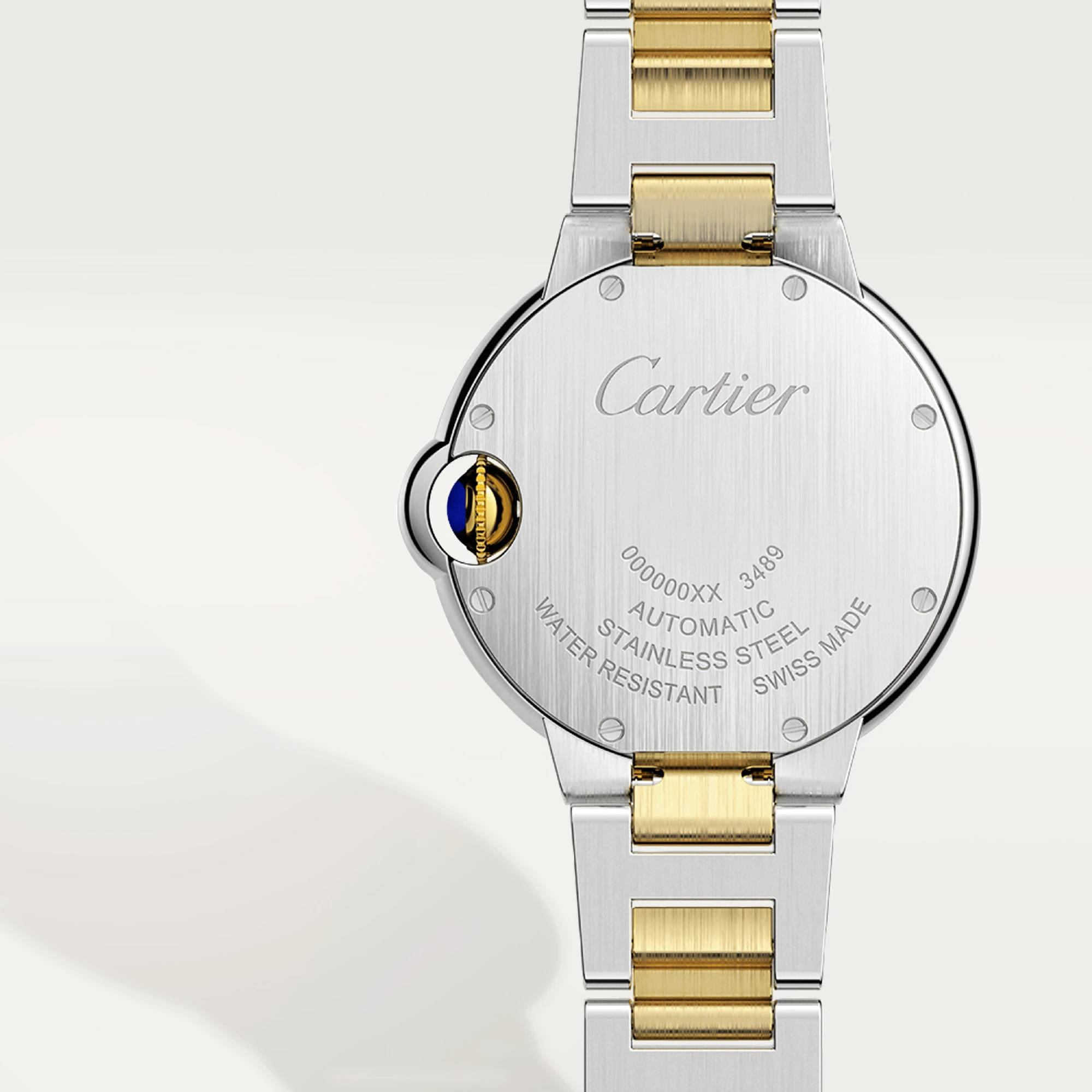 Ballon Bleu de Cartier Watch, Steel and Yellow Gold, 33mm
